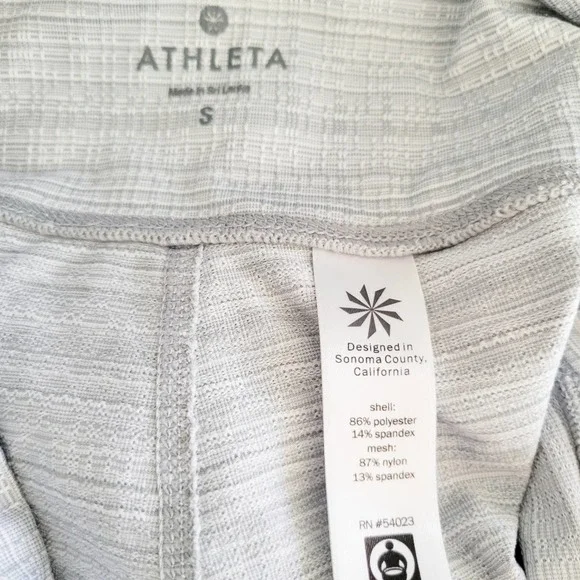 ATHLETA High-rise Jacquard Chaturanga Leggings | Light Gray | Textured | Size-S - Picture 11 of 11